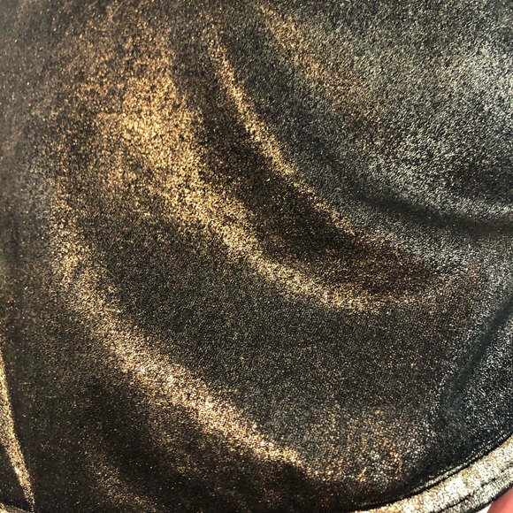 Gold and Black Metallic Graphic Blouse - Picture 3 of 6